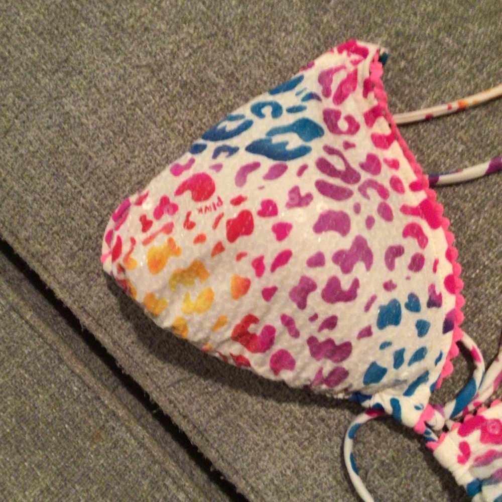 Victoria’s Secret bikini swimsuit rainbow Leopard sequin bathing suit - Picture 6 of 9